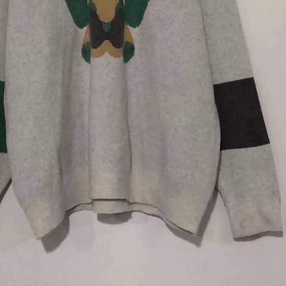 Gray Green Elephant Graphic Knit Sweater - Picture 3 of 3